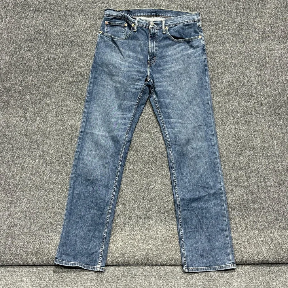 Levi's 559 Jeans Mens 34x33.5 Blue Medium Wash Relaxed Straight Denim Stretch